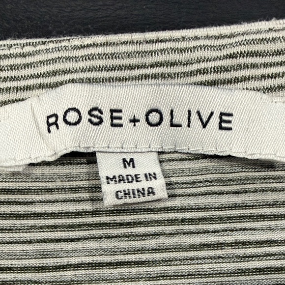 Rose & Olive Black and White Striped Tank Top - Picture 2 of 4